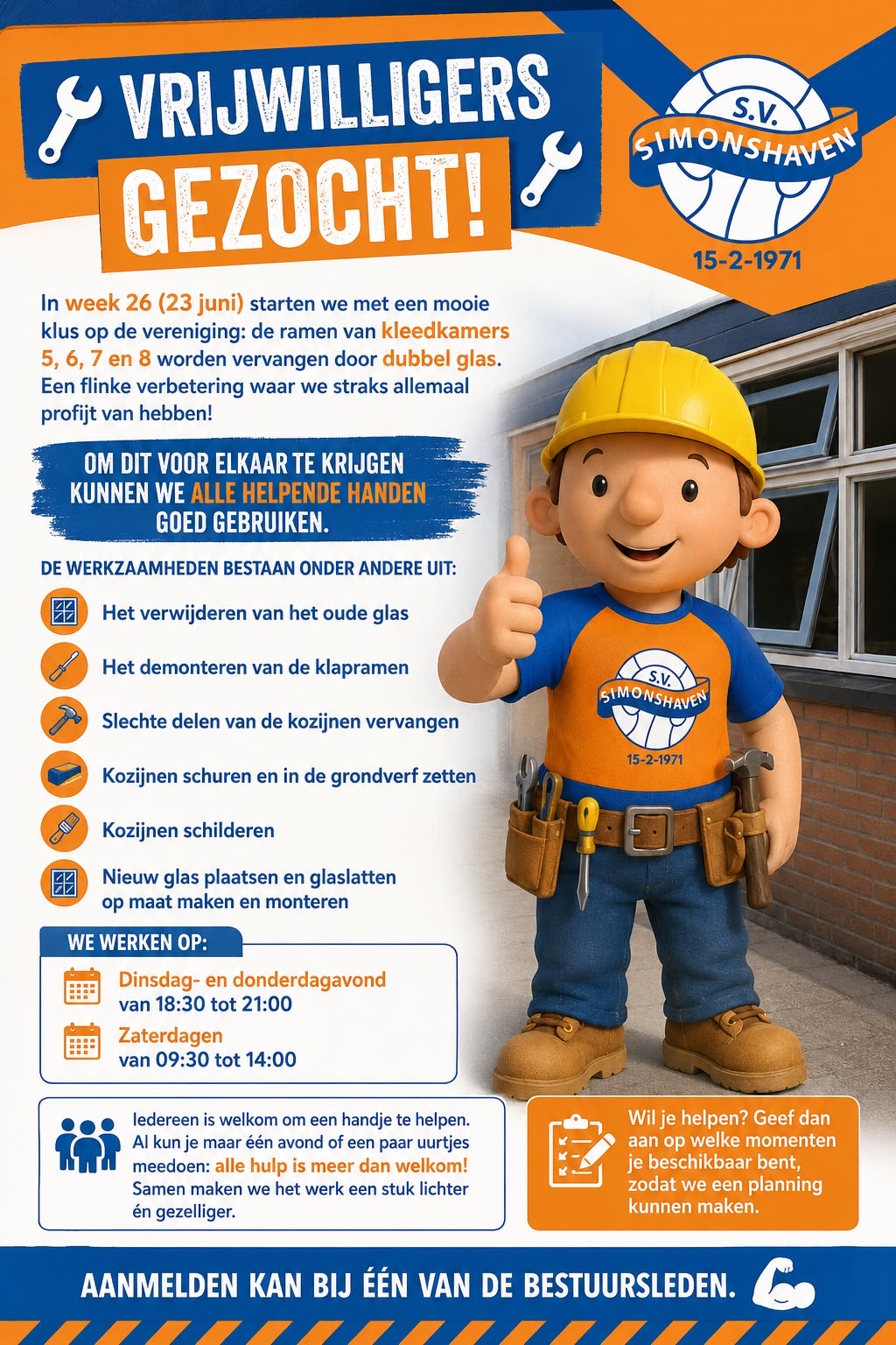 Vrijwilligers gezocht